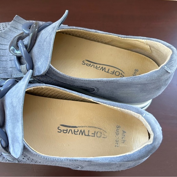 Softwaves Cadie Slip On Sneakers Size 41 10 Blue Suede Loafers - Picture 4 of 9